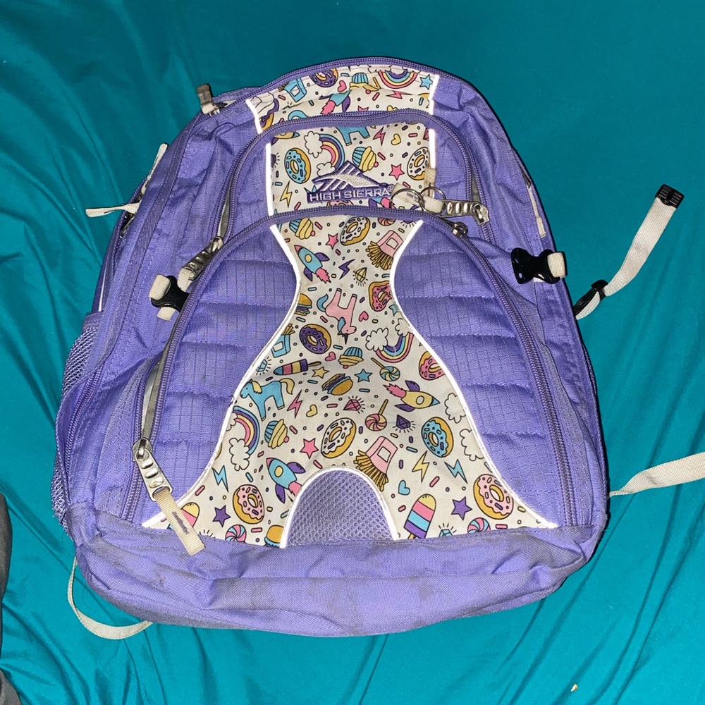 High Seirra Purple Patterned Backpack